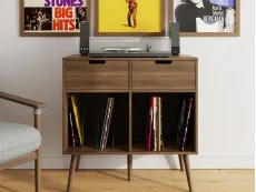 GFW GFW Jaxon Walnut 2 Drawer Turntable Stand
