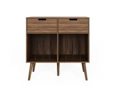 GFW GFW Jaxon Walnut 2 Drawer Turntable Stand