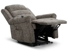 Kyoto Kyoto Baxter Dual Motor Grey Woven Chenille Riser Recliner Chair