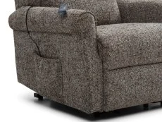 Kyoto Kyoto Baxter Dual Motor Grey Woven Chenille Riser Recliner Chair