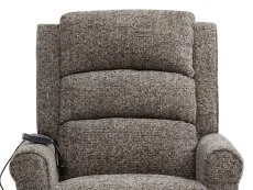 Kyoto Kyoto Baxter Dual Motor Grey Woven Chenille Riser Recliner Chair