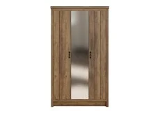 GFW GFW Boston Knotty Oak Mirrored 3 Door Wardrobe