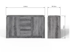 GFW GFW Canyon Charcoal Grey Sideboard