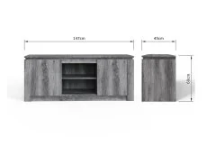 GFW GFW Canyon Charcoal Grey 2 Door TV Unit