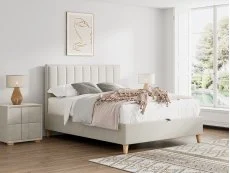 Bedmaster Bedmaster Rhodes Warmstone Velvet Ottoman Bed Frame
