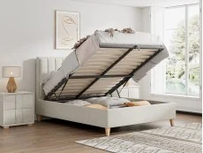 Bedmaster Bedmaster Rhodes Warmstone Velvet Ottoman Bed Frame