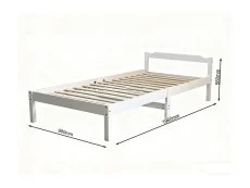 Kidsaw Kidsaw Jinsen White Wooden Bed