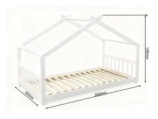 Kidsaw Kidsaw Jinsen White Wooden Cottage Bed