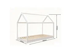 Kidsaw Kidsaw Jinsen White Wooden House Bed