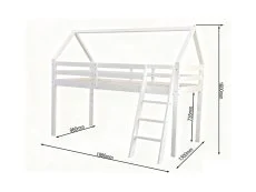 Kidsaw Kidsaw Jinsen White Wooden Mid Sleeper Bed