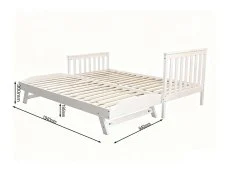 Kidsaw Kidsaw Jinsen White Wooden Pull Out Bed