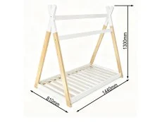 Kidsaw Kidsaw Jinsen White Wooden Toddler House Bed