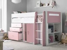 Bedmaster Bedmaster Lacy Pink Mid Sleeper Bed Frame