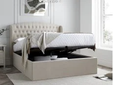 Bedmaster Bedmaster Warwick Natural Velvet Ottoman Bed Frame
