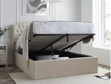 Bedmaster Bedmaster Warwick Natural Velvet Ottoman Bed Frame
