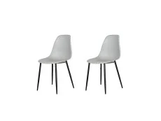 Core Core Aspen Curve Chair Set of 2 Grey Plastic Seats