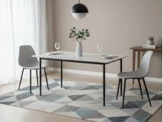 Core Core Aspen Curve Chair Set of 2 Grey Plastic Seats