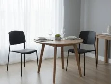 Core Core Academy Set of 2 Black Plastic Dining Chairs