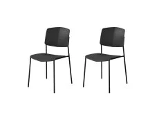 Core Core Academy Set of 2 Black Plastic Dining Chairs