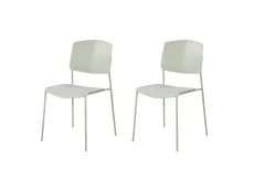 Core Core Academy Set of 2 Sage Green Plastic Dining Chairs
