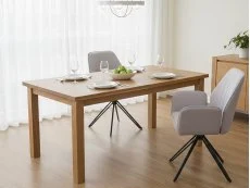 Core Core Aspen Set of 2 Natural Fabric Swivel Dining Armchair