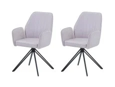 Core Core Aspen Set of 2 Natural Fabric Swivel Dining Armchair