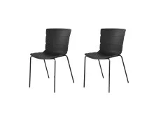 Core Core Bali Set of 2 Black Plastic Dining Chairs