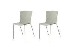 Core Core Bali Set of 2 Sage Green Plastic Dining Chairs