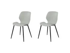 Core Core Carnaby Set of 2 Light Grey Plastic Dining Chairs