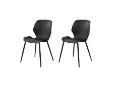 Core Core Carnaby Set of 2 Black Plastic Dining Chairs