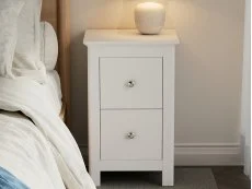 Core Core Nairn 2 Drawer Small White Bedside Table