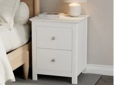 Core Core Nairn 2 Drawer White Bedside Table