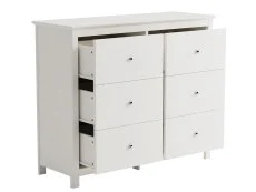 Core Core Nairn 3+3 Drawer White Wide Chest of Drawers