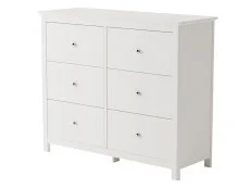 Core Core Nairn 3+3 Drawer White Wide Chest of Drawers