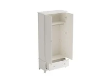 Core Core Nairn White 2 Door 1 Drawer Wardrobe