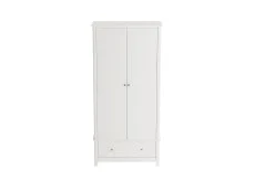 Core Core Nairn White 2 Door 1 Drawer Wardrobe