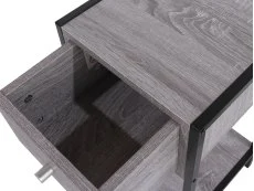 Core Core Kelly 1 Drawer Grey Oak Bedside Table