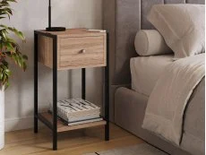 Core Core Kelly 1 Drawer Oak Bedside Table