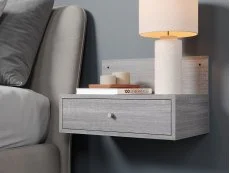 Core Core Kelly Set of 2 Wall Hanging Grey Oak Bedside Table