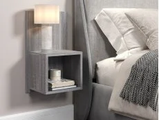 Core Core Kelly Set of 2 Wall Hanging Grey Oak Compact Bedside Table