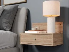 Core Core Kelly Set of 2 Wall Hanging Oak Bedside Table