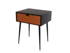 Core Core Jupiter 1 Drawer Copper Metal Bedside Table