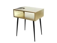 Core Core Galaxy 1 Drawer Gold Metal Bedside Table