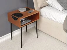 Core Core Galaxy 1 Drawer Copper Metal Bedside Table