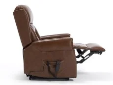 ASC ASC Turin Dual Motor Chestnut Brown Leather Riser Recliner Chair