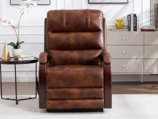 ASC ASC Regal Dual Motor Tan Faux Leather Riser Recliner Chair