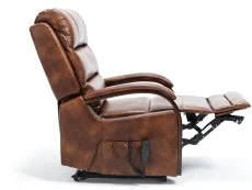ASC ASC Regal Dual Motor Tan Faux Leather Riser Recliner Chair