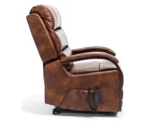 ASC ASC Regal Dual Motor Tan Faux Leather Riser Recliner Chair