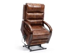 ASC ASC Regal Dual Motor Tan Faux Leather Riser Recliner Chair