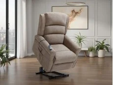 Kyoto Kyoto Baxter Dual Motor Mushroom Chenille Riser Recliner Chair